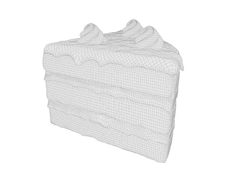Chocolate Cake 01 3D Model