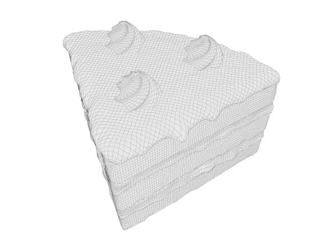 Chocolate Cake 01 3D Model