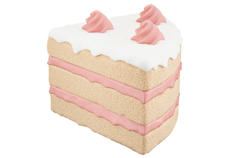 Cake 02 3D Model .c4d .max .obj .3ds .fbx .stl .blend 