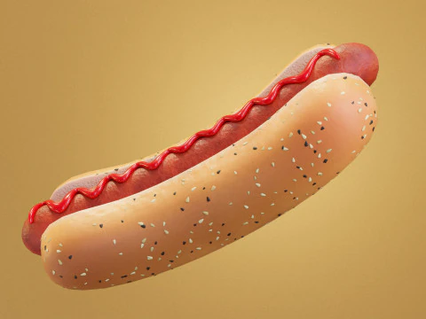 Hot-dog 01 Modello 3D
