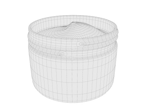Cream Jar 01 3Dモデル