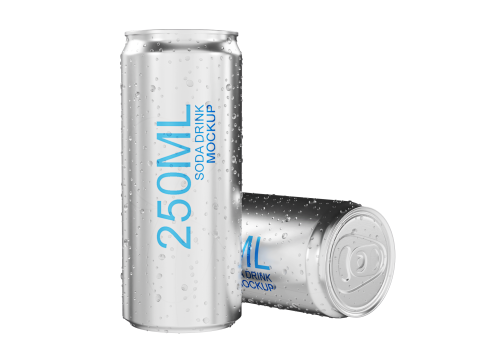 Sodacan 250ml Water Drops Modello 3D