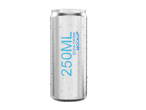 Sodacan 250ml Water Drops Modello 3D