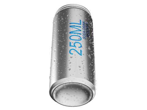 Sodacan 250ml Water Drops Modello 3D