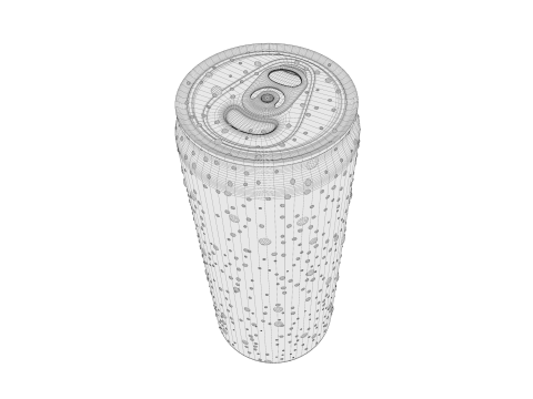 Sodacan 250ml Water Drops Modello 3D
