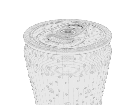 Sodacan 250ml Water Drops 3D Model