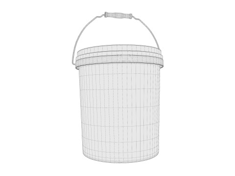 Plastic Bucket 3D Model