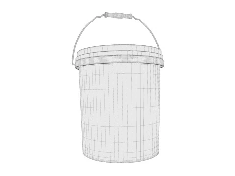 Plastic Bucket 3D Model