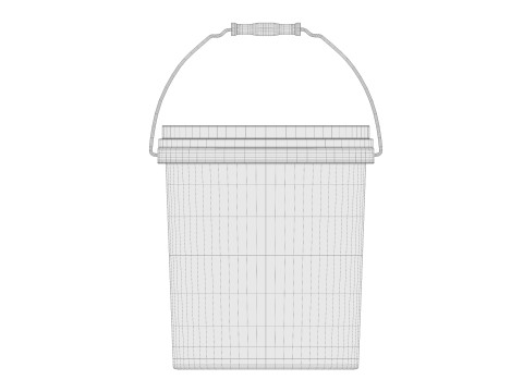 Plastic Bucket 3D Model