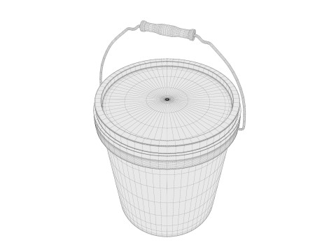 Plastic Bucket 3D Model