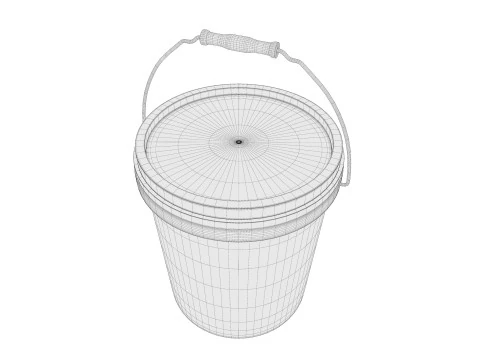 Plastic Bucket 3D Model