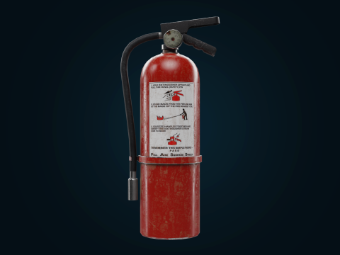 Fire extinguisher pbr Low-poly Model 3D