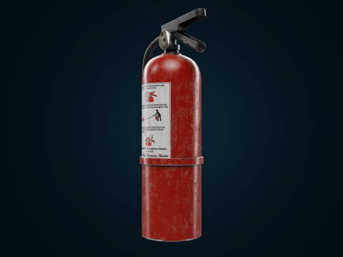 Fire extinguisher pbr Low-poly Model 3D