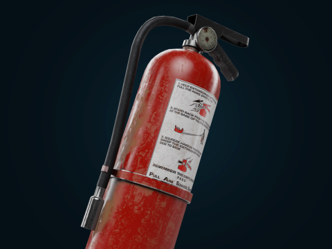 Fire extinguisher pbr Low-poly Model 3D