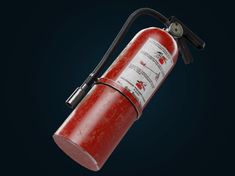 Fire extinguisher pbr Low-poly Model 3D