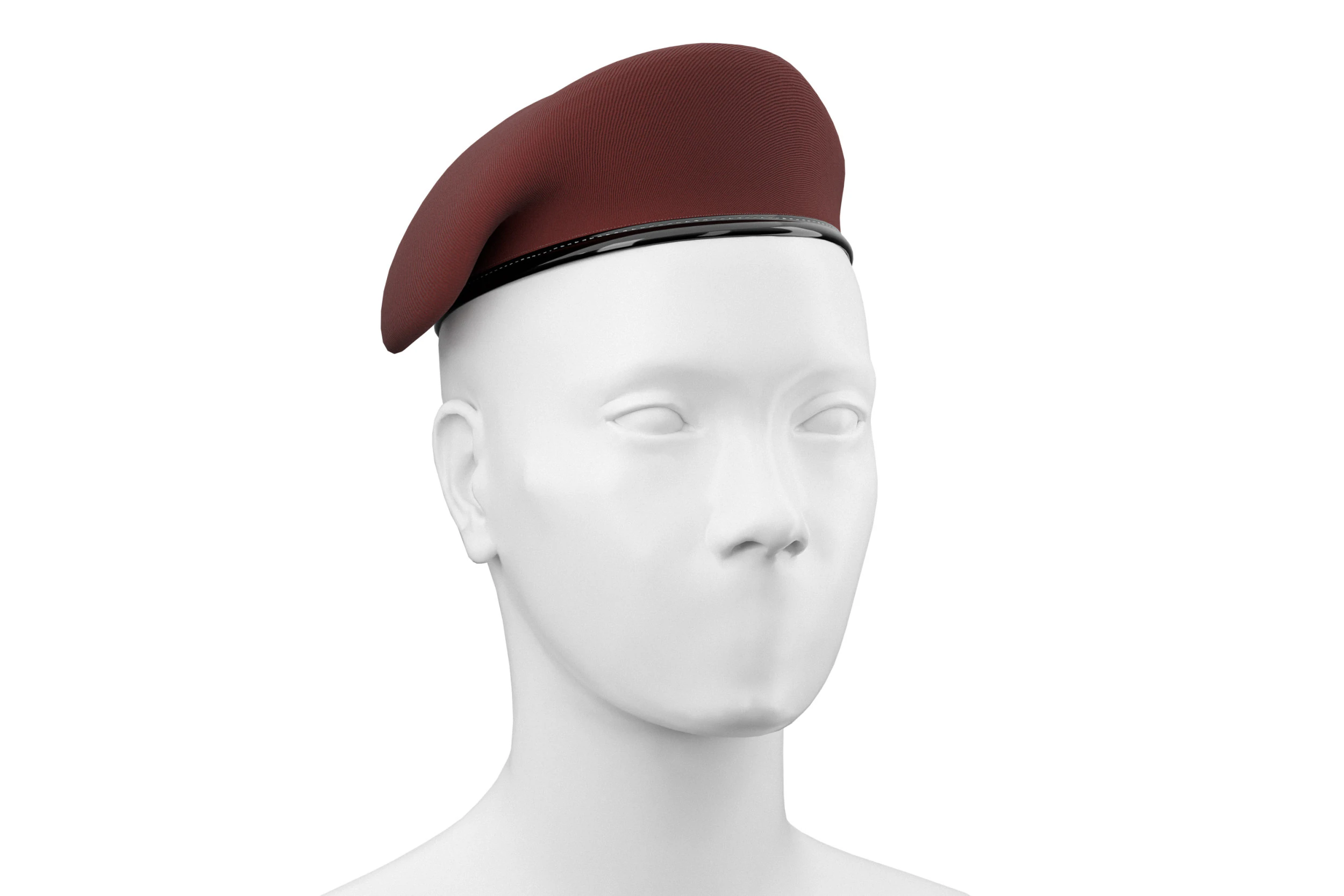 Red Beret 04 3D Model .c4d .max .obj .3ds .fbx .stl .blend