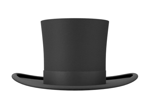 Top hat black 01 3D Model