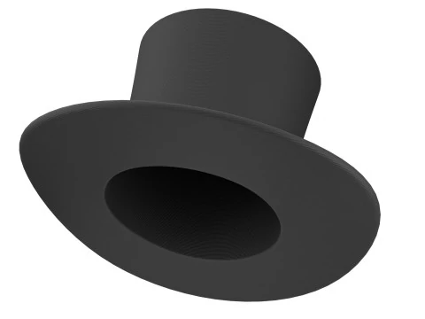 Top hat black 01 3D Model