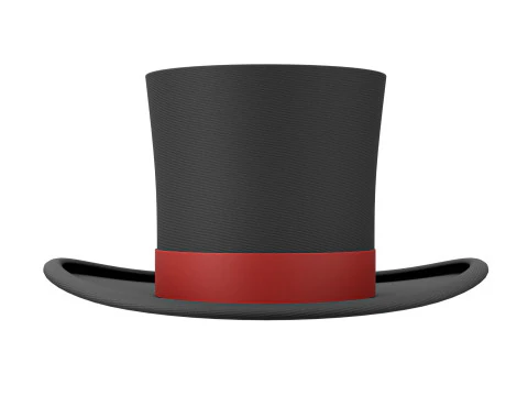 Cappello a cilindro nero 02 Modello 3D