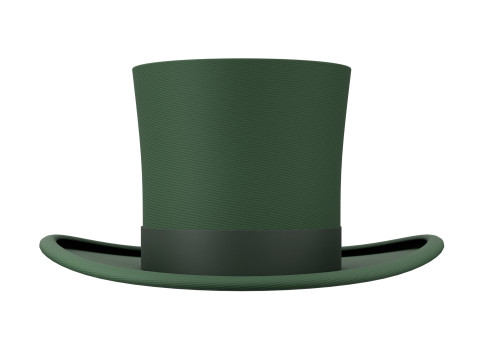 Top hat green 03 3Dモデル