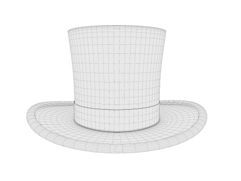 Top hat green 03 3Dモデル