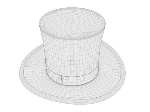 Top hat green 03 3Dモデル
