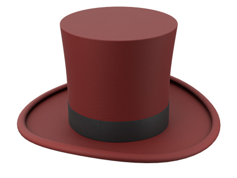Top hat red 04 Modelo 3D