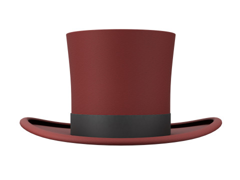 Top hat red 04 Modelo 3D