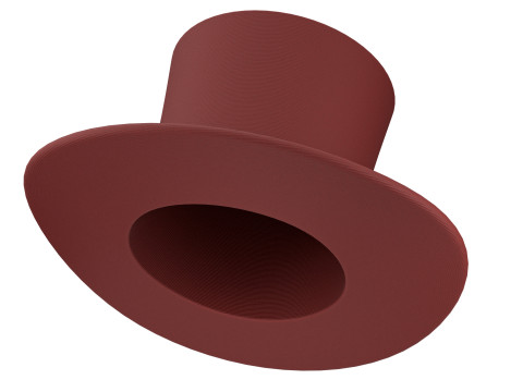 Top hat red 04 Modelo 3D