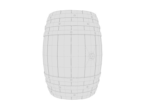 Wooden BARREL 3D Модель