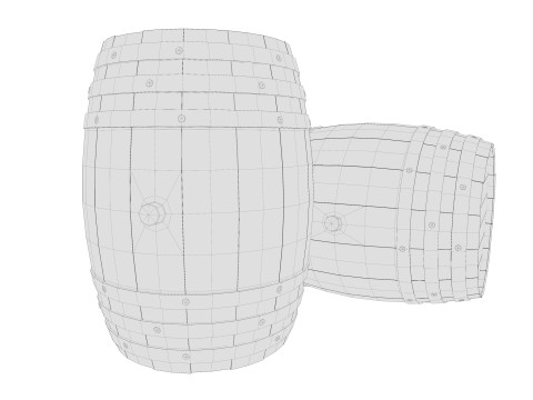 Wooden BARREL 3D Модель