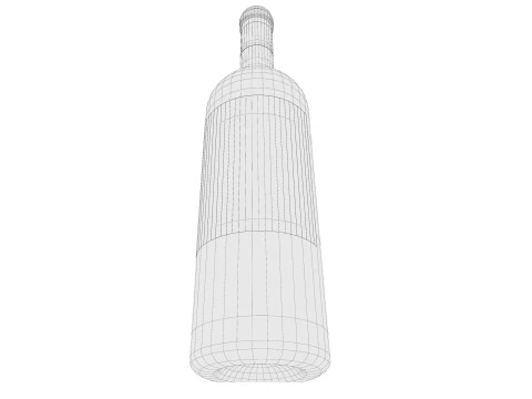 Wine bottle 02 3D Model