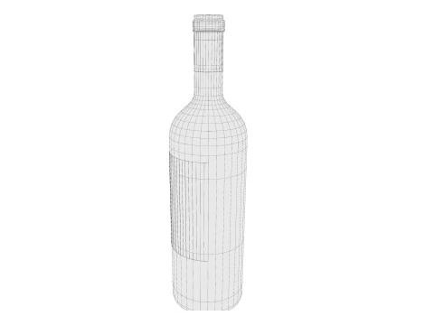 Wine bottle 02 3D Model