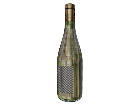 Champagne bottle 01 3Dモデル