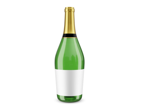 Champagne bottle 03 3D Модель