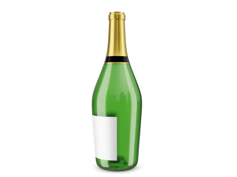 Champagne bottle 03 3D Model