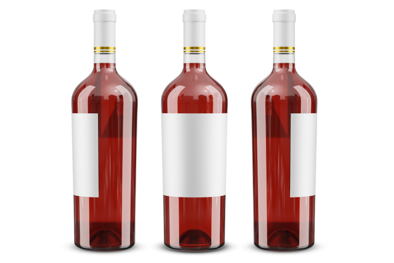 Wine bottle 03 3D Model .c4d .max .obj .3ds .fbx .stl .blend 