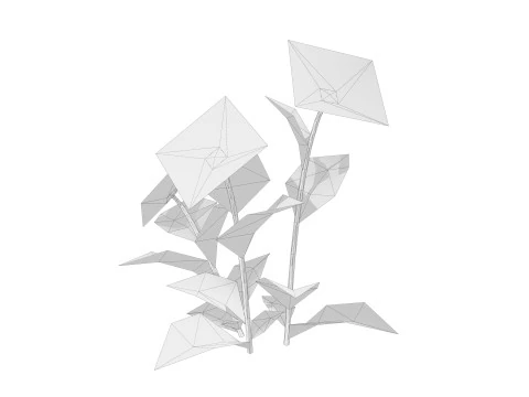 Blue Flower Plant 3D Model