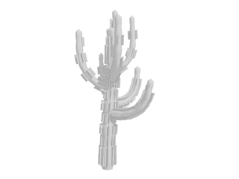 5 サボテンのローポリ 3Dモデル