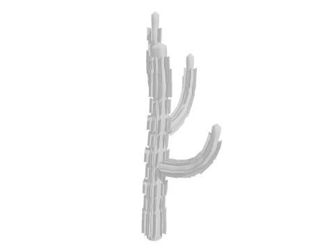 5 Cactus low-poly Model 3D