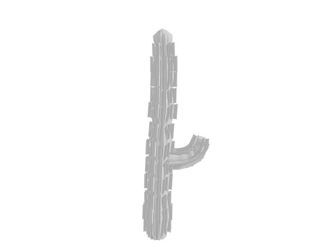 5 Cactus low-poly Model 3D