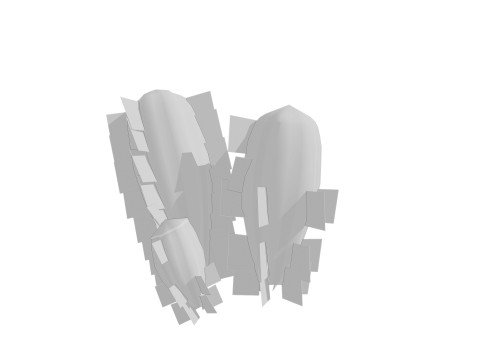 5 Cactus low-poly Model 3D