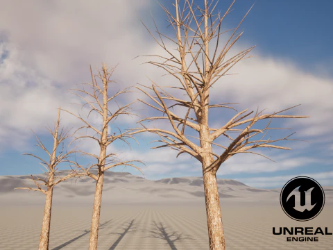 3 Dead Trees Pack 3D Model