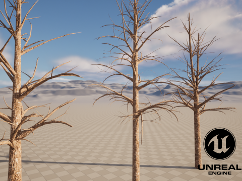 3 Dead Trees Pack Model 3D