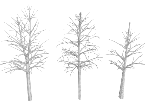 3 Dead Trees Pack Model 3D