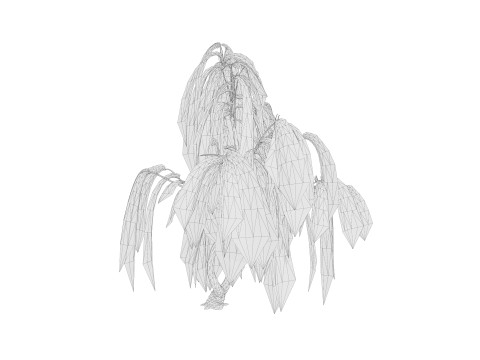 5 Willow Tree low-poly 3Dモデル
