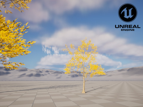 4 Yellow Tree Modello 3D
