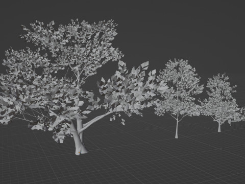 4 Yellow Tree Modello 3D