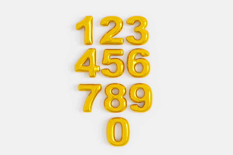 Balloons Number Modello 3D .c4d .max .obj .3ds .fbx .stl .blend 