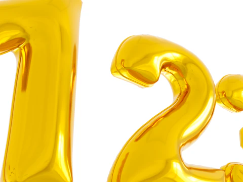 Balloons Number 3D Model